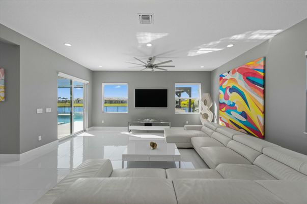 Interior, Living room, Recessed Lighting