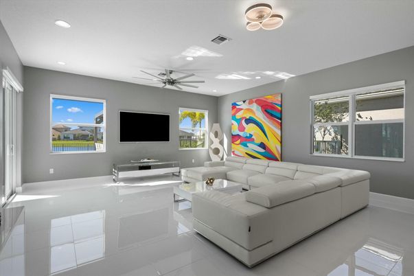 Interior, Living room, Recessed Lighting