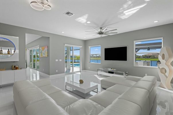 Interior, Living room, Recessed Lighting