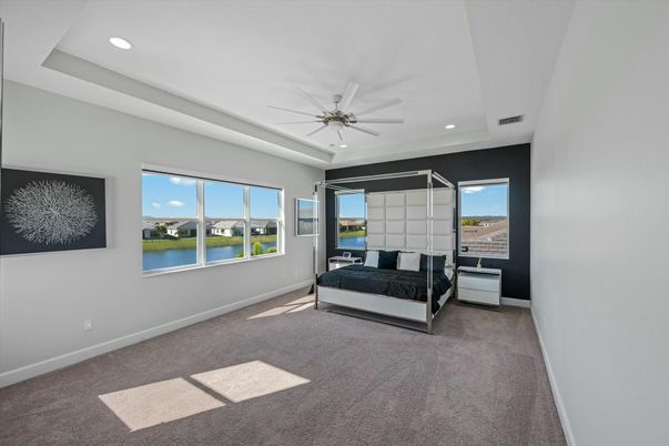 Bedroom, Interior, Recessed Lighting