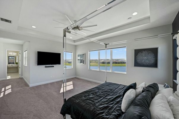 Bedroom, Interior, Recessed Lighting, Water