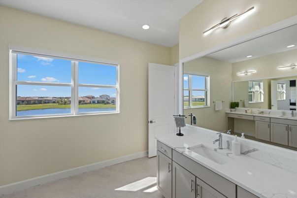 Bathroom, Dual Sink Vanities, Interior, Recessed Lighting