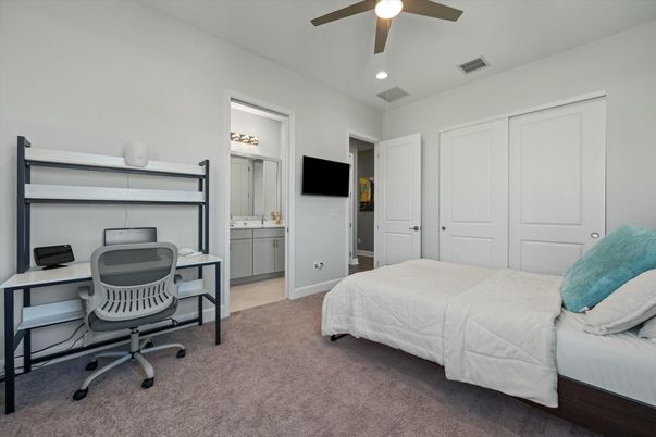 Bedroom, Home Office, Interior, Recessed Lighting