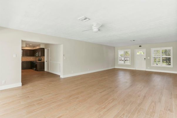 Empty room, Interior, Kitchen, Wood Texture Flooring