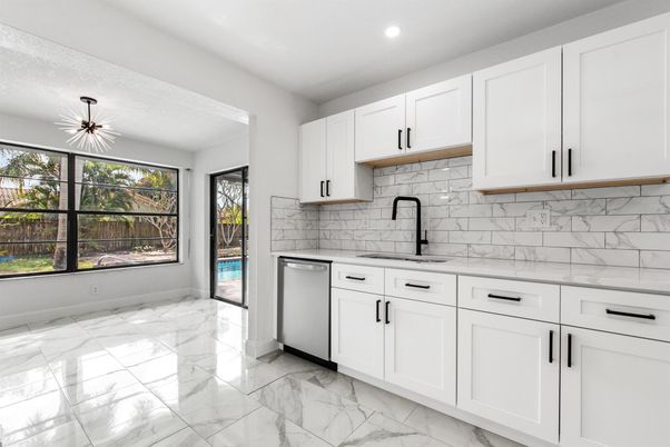 Interior, Kitchen, Marble, Recessed Lighting