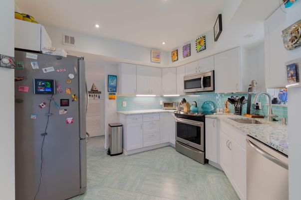 Interior, Kitchen, Recessed Lighting, Stainless Steel Appliances