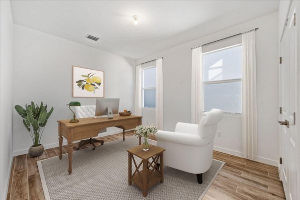 Home Office, Interior, Wood Texture Flooring