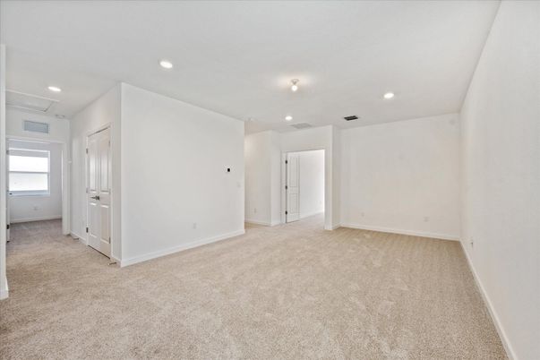 Empty room, Interior, Recessed Lighting