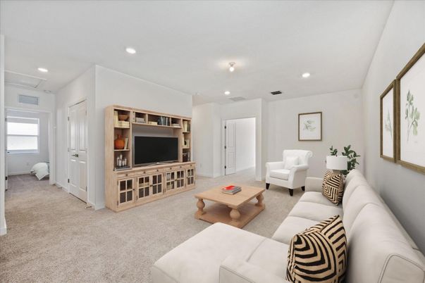 Interior, Living room, Recessed Lighting