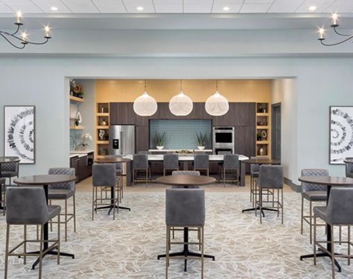 Chandelier, Dining room, Interior, Kitchen, Pendant Lights, Recessed Lighting, Stainless Steel Appliances