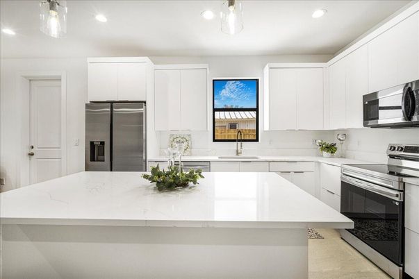 Interior, Kitchen, Recessed Lighting, Stainless Steel Appliances