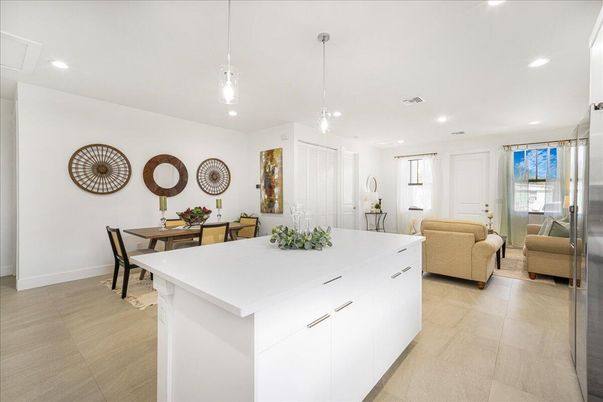 Dining room, Interior, Kitchen, Living room, Pendant Lights, Recessed Lighting