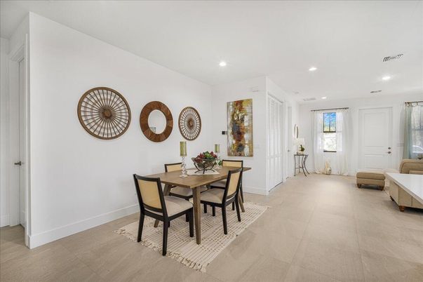 Dining room, Interior, Recessed Lighting