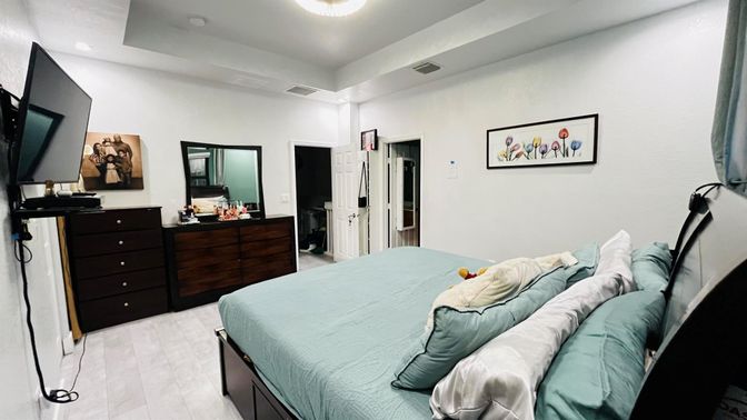 Bedroom, Interior, Recessed Lighting