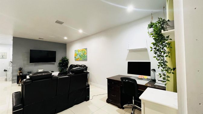 Home Office, Interior, Recessed Lighting