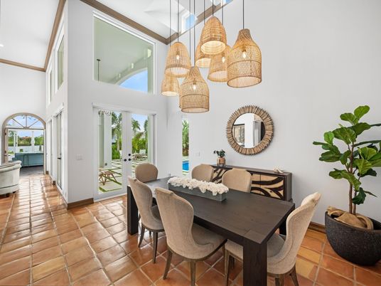 Dining room, Interior, Pendant Lights