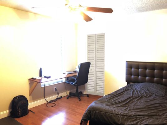 Bedroom, Home Office, Interior, Wood Texture Flooring