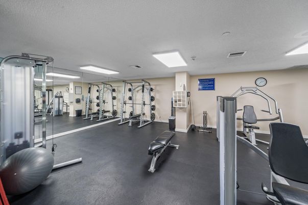 Fitness Equipment, Gym, Interior, Recessed Lighting