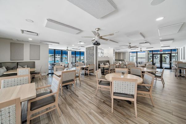 Dining room, Interior, Living room, Recessed Lighting, Wood Texture Flooring