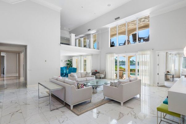 Interior, Living room, Marble, Recessed Lighting, Water