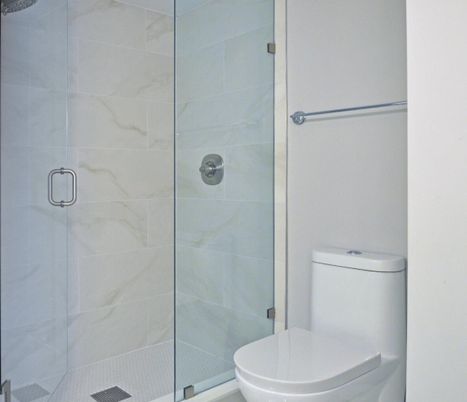 Bathroom, Glass Shower, Interior, Marble Walls