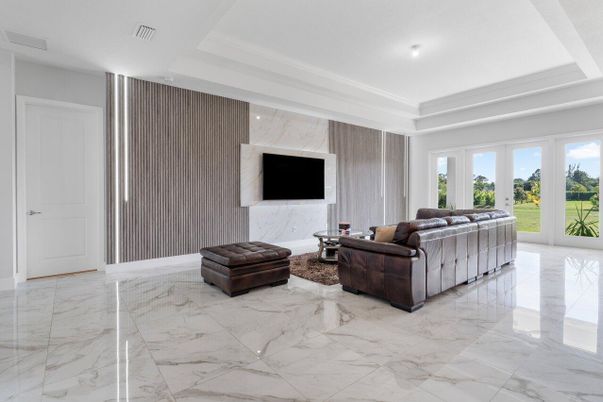 Interior, Living room, Marble, Marble Walls, Recessed Lighting