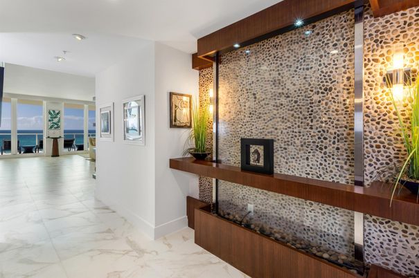 Interior, Marble, Recessed Lighting, Water