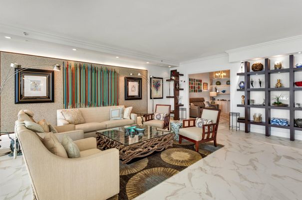 Interior, Living room, Marble, Recessed Lighting