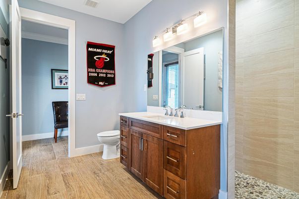 Bathroom, Interior, Wood Texture Flooring