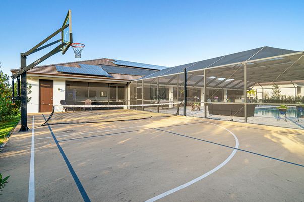 Exterior, Pool, Solar Panels