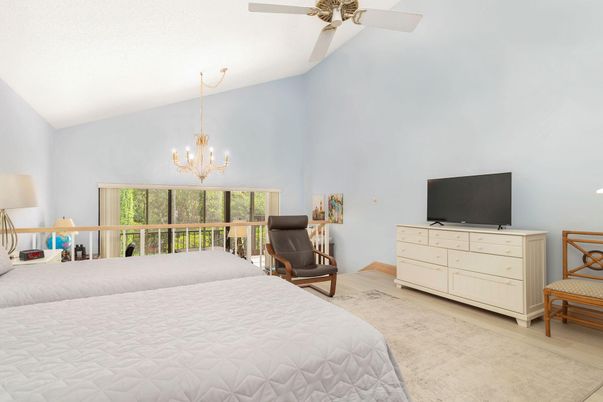 Bedroom, Chandelier, Interior