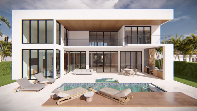 Exterior, Facade, Modern