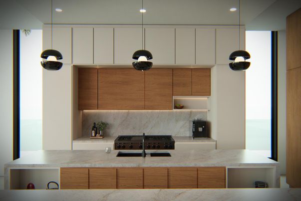 Interior, Kitchen, Pendant Lights, Recessed Lighting, Stainless Steel Appliances