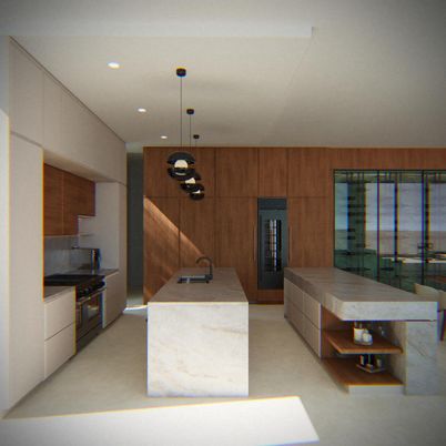Interior, Kitchen, Pendant Lights, Recessed Lighting