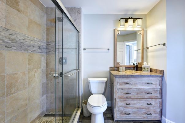 Bathroom, Glass Shower, Interior