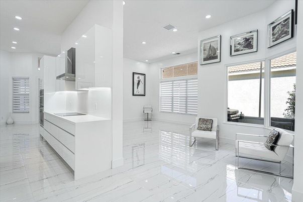 Interior, Kitchen, Marble, Recessed Lighting