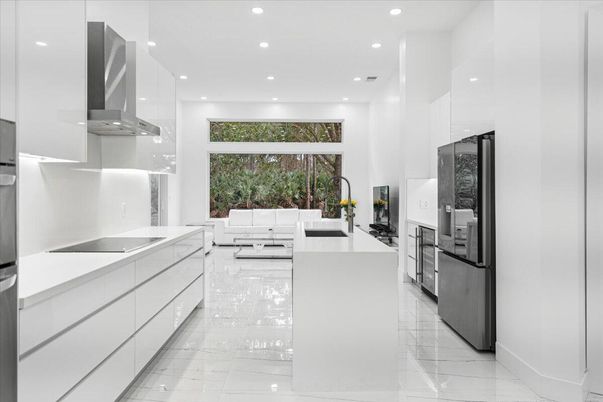 Interior, Kitchen, Marble, Recessed Lighting
