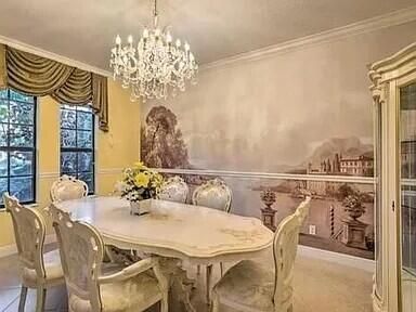 Chandelier, Dining room, Interior