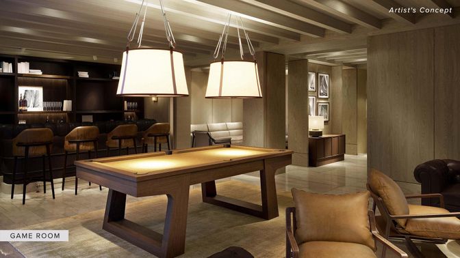 Billiard Table, Game Room, Interior, Pendant Lights