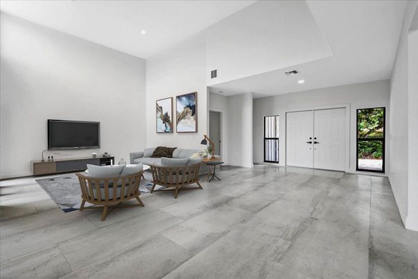 Interior, Living room, Recessed Lighting