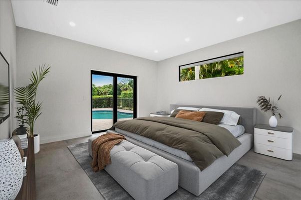 Bedroom, Interior, Recessed Lighting