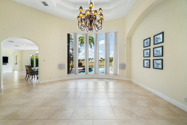 Chandelier, Empty room, Interior