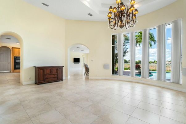 Chandelier, Empty room, Interior
