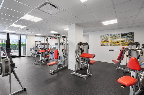Fitness Equipment, Gym, Interior, Recessed Lighting