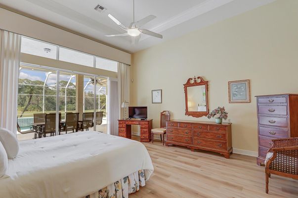 Bedroom, Interior, Sun Room, Wood Texture Flooring