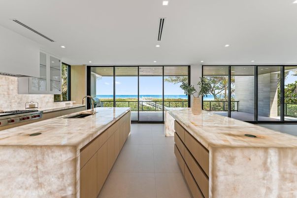 Interior, Kitchen, Recessed Lighting, Stainless Steel Appliances, Water
