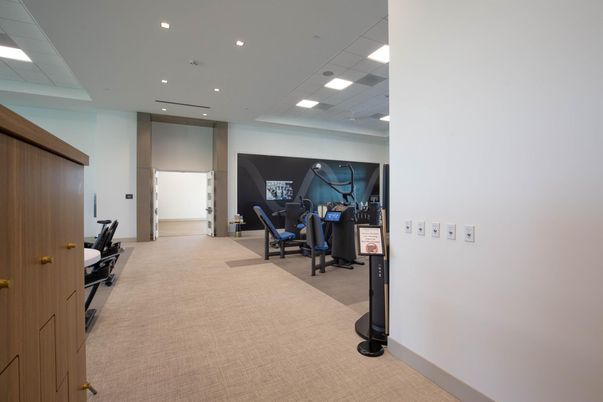 Fitness Equipment, Gym, Interior, Recessed Lighting