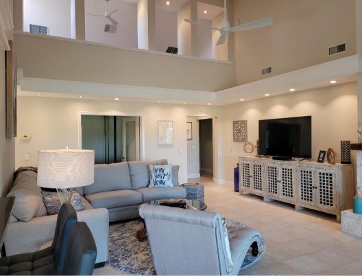 Interior, Living room, Recessed Lighting