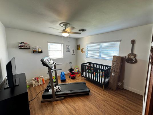 Fitness Equipment, Interior, Wood Texture Flooring