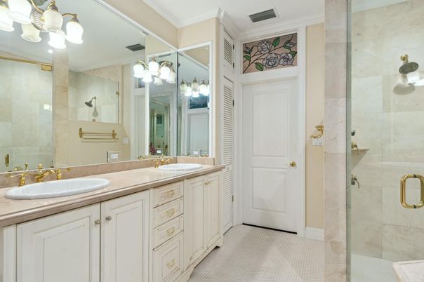 Bathroom, Dual Sink Vanities, Glass Shower, Interior